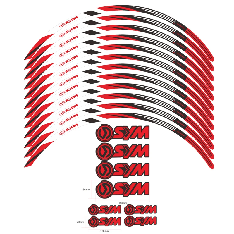 ملصق مقاوم للماء لعجلة الدراجة النارية ، ملصق شريط حافة الشريط ، ملصق لسيارة SYM Cruisym ، Joymax ، من من من اجلي ، من اجمل