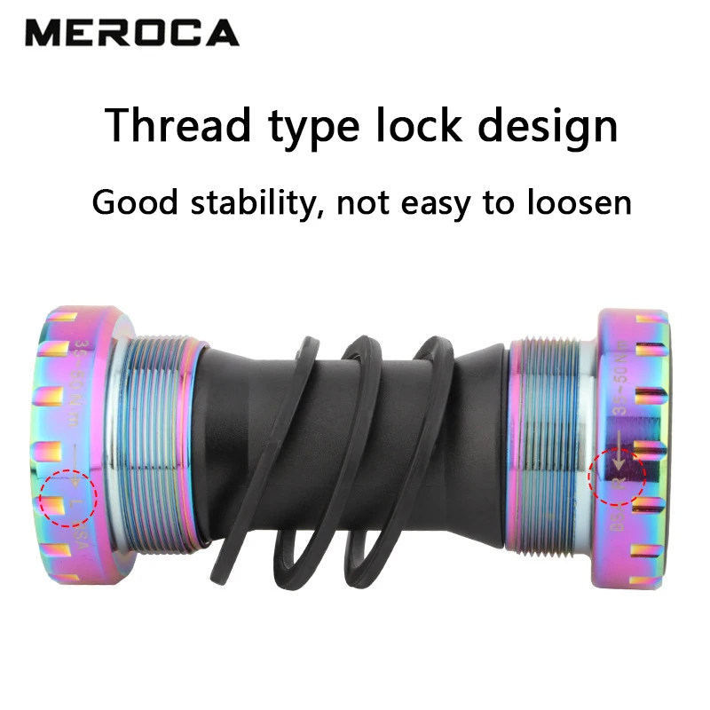 MEROCA M68 Mountain Bikes Sealed Center Axle BSA CenterAxles Suitable for 68-73mm BC1.37-24T for MTB Road Bicycle Bottom Bracket