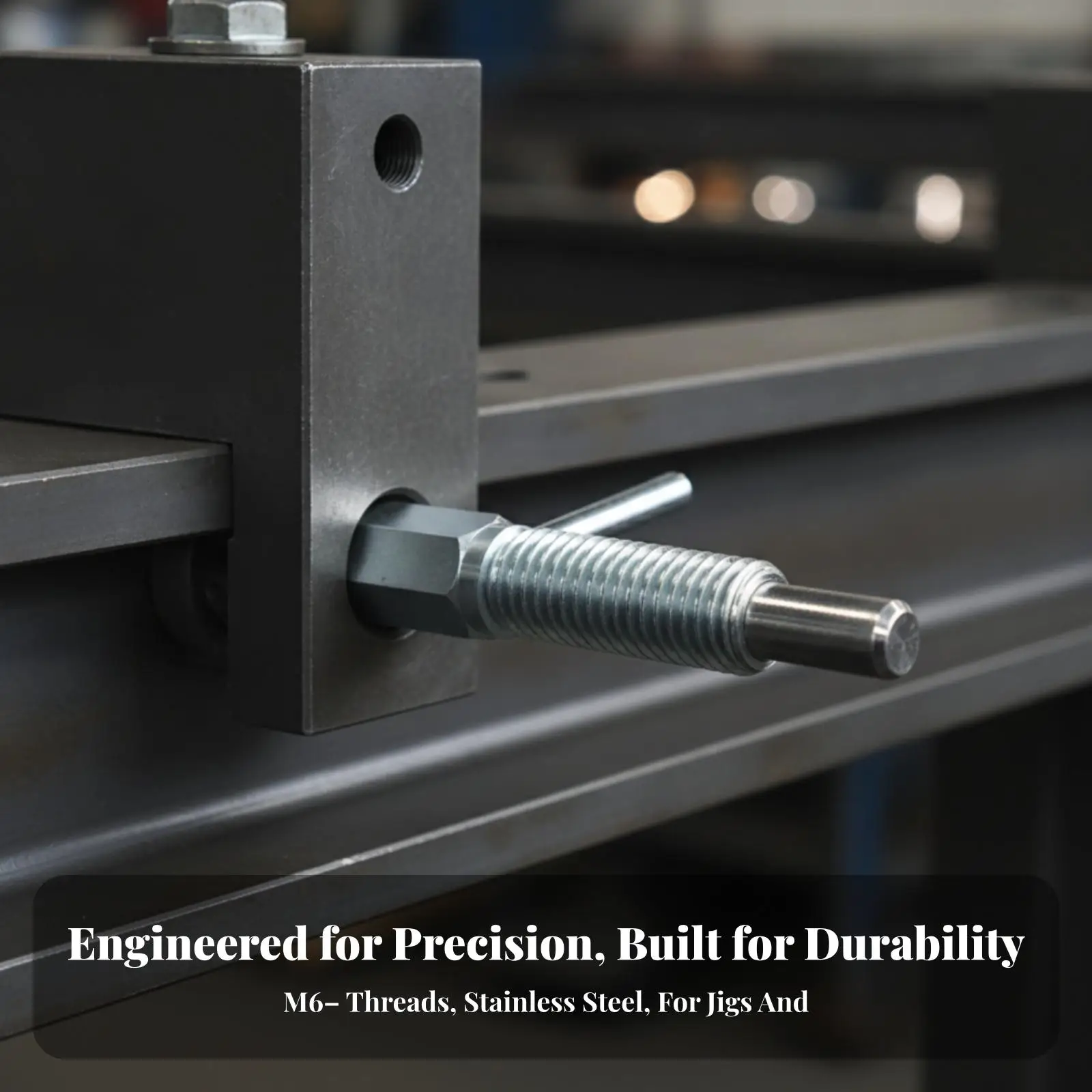 Heavy Duty Locating Pin Spring Loaded Galvanized Plunger with Cylindrical Thread for Modular Frames