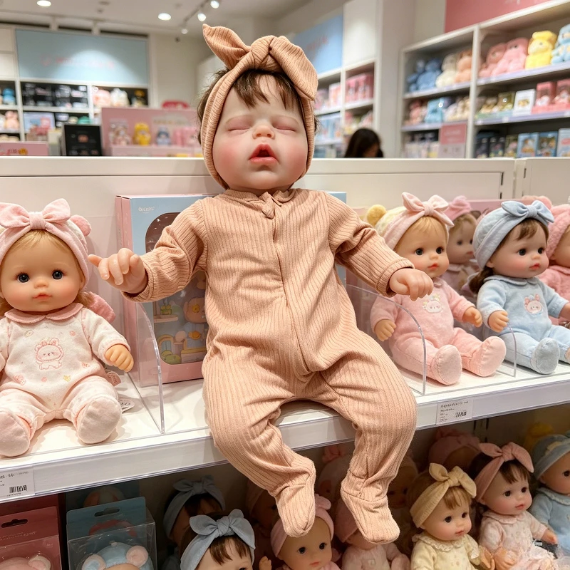 

55cm rooted hair sleeping Alexis Soft Touch Cuddly Body Doll Handmade with Genesis Paint Visible Veins