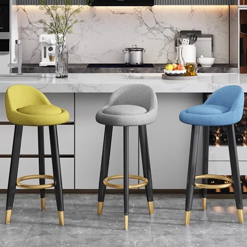 Simple High Bar Chairs Ultralight Design Nordic Breakfast Bar Stool Counter Minimalist Silla Alta Para Barra Cafe Furniture