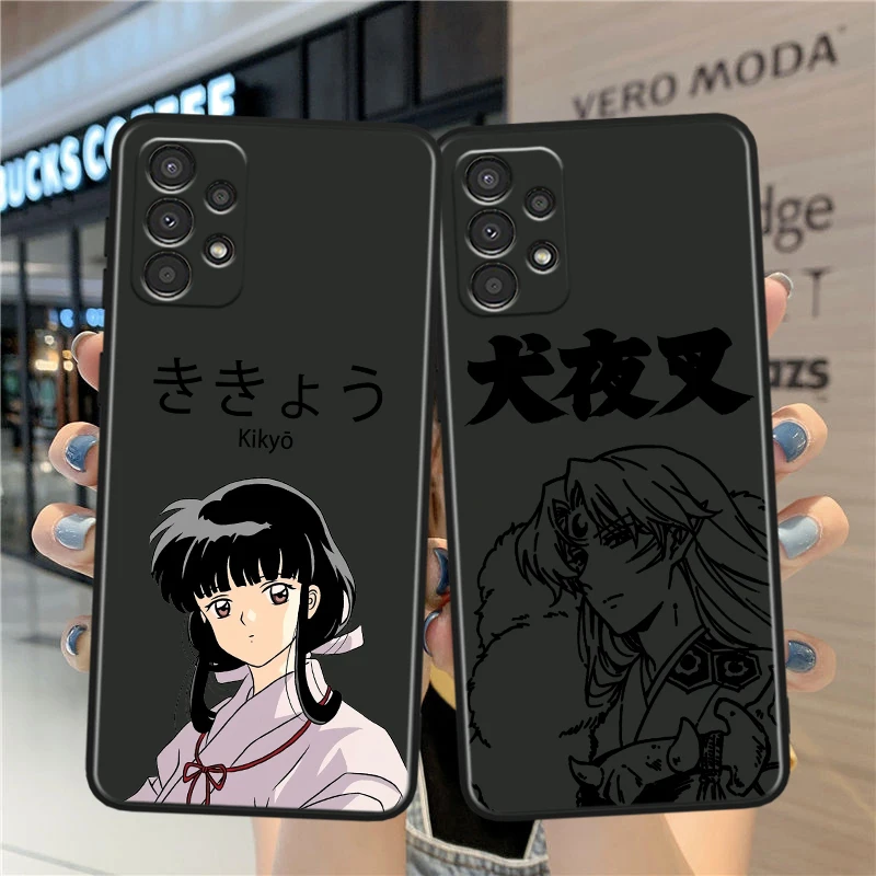 Inuyasha Anime Cute For Samsung A73 A72 A54 A53 A52S A34 A33 A32 A25 A24 A23 A22 A15 A14 A13 A05 Black Phone Case