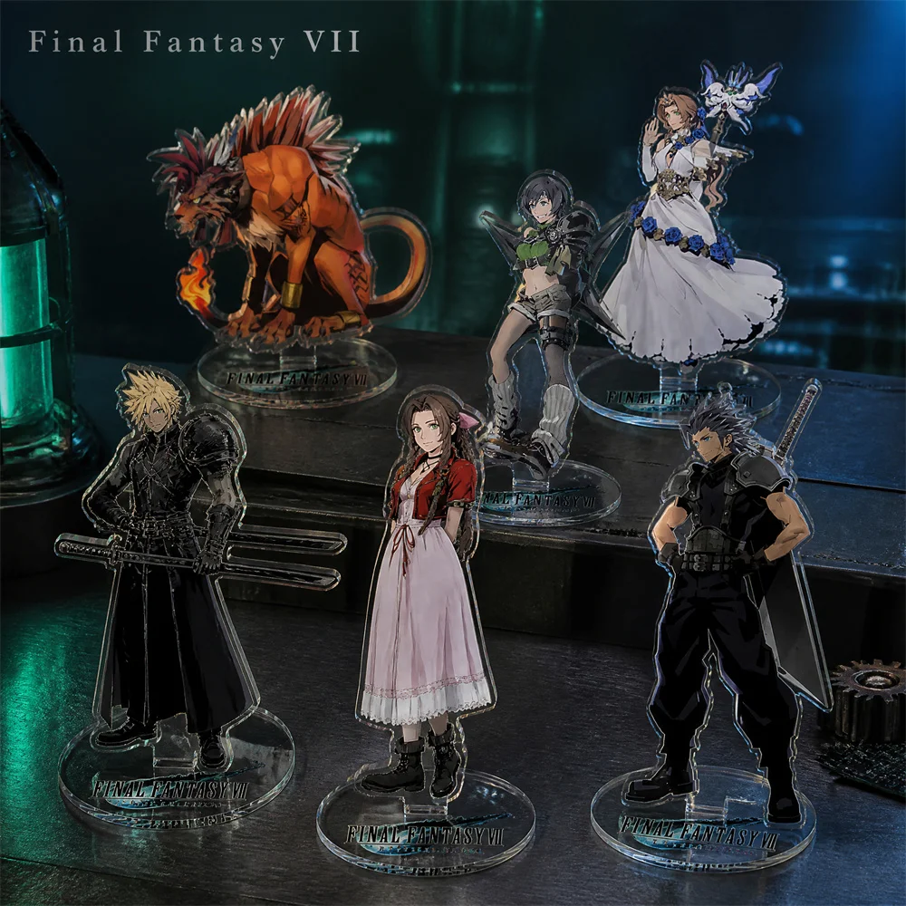 Game Final Fantasy VII 15cm Acrylic Stand/Keychain Cloud/ Barret Tabletop Decorations Accessories Decor Gifts Exquisite Products