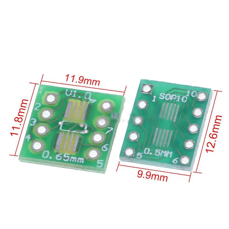 10 ชิ้น SOP MSOP SSOP TSSOP SOT23 ไปยัง DIP Adapter Converter ชุดบอร์ด PCB SMD To DIP Pin Pitch Socket วงจรรวม Pin Board
