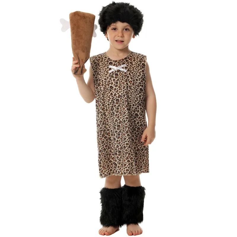 Boy Girls Children Clothing  Costume Cosplay  Long Tank Top Crazy Primitive Role Playing Cos Dress Party Stage Performance Dress