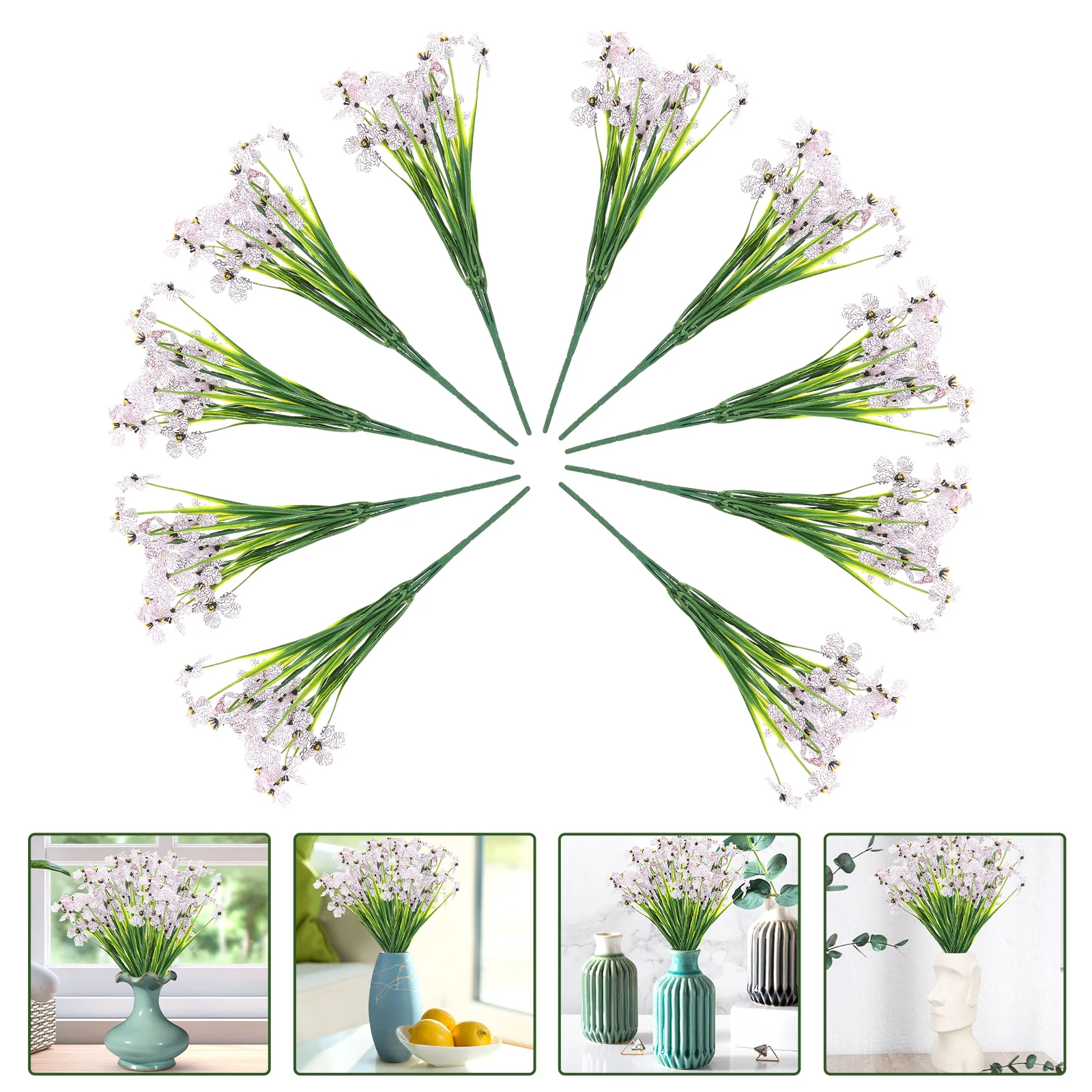 

10pcs Imitation Violet Artificial Flowers Fake Plant For Wedding Diy Centerpieces Simulation Bouquet Adorn Decor Photo Props