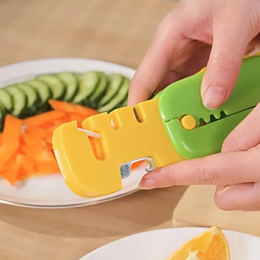 Tungsten Steel Outdoor Cutter Sharpener V Shape Grinding Groove Manual Shear Sharpening Stone Foldable Professional