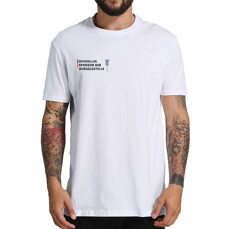 

Official Sponsor Of The Fine Office Funny T Shirt With German Text Offizieller Sponsor Der Bußgeldstelle Men's Tshirt For Driver