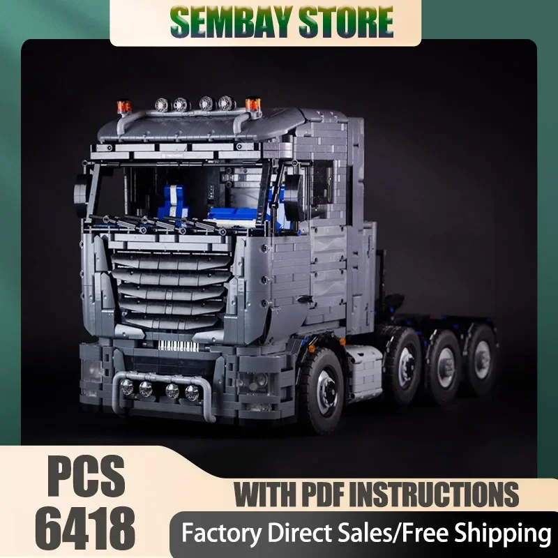 Urban Vehicle Moc Building Bricks Modular Heavy Duty Tractor Truck Model Technology Blocks Christmas DIY Toy Construction Gifts