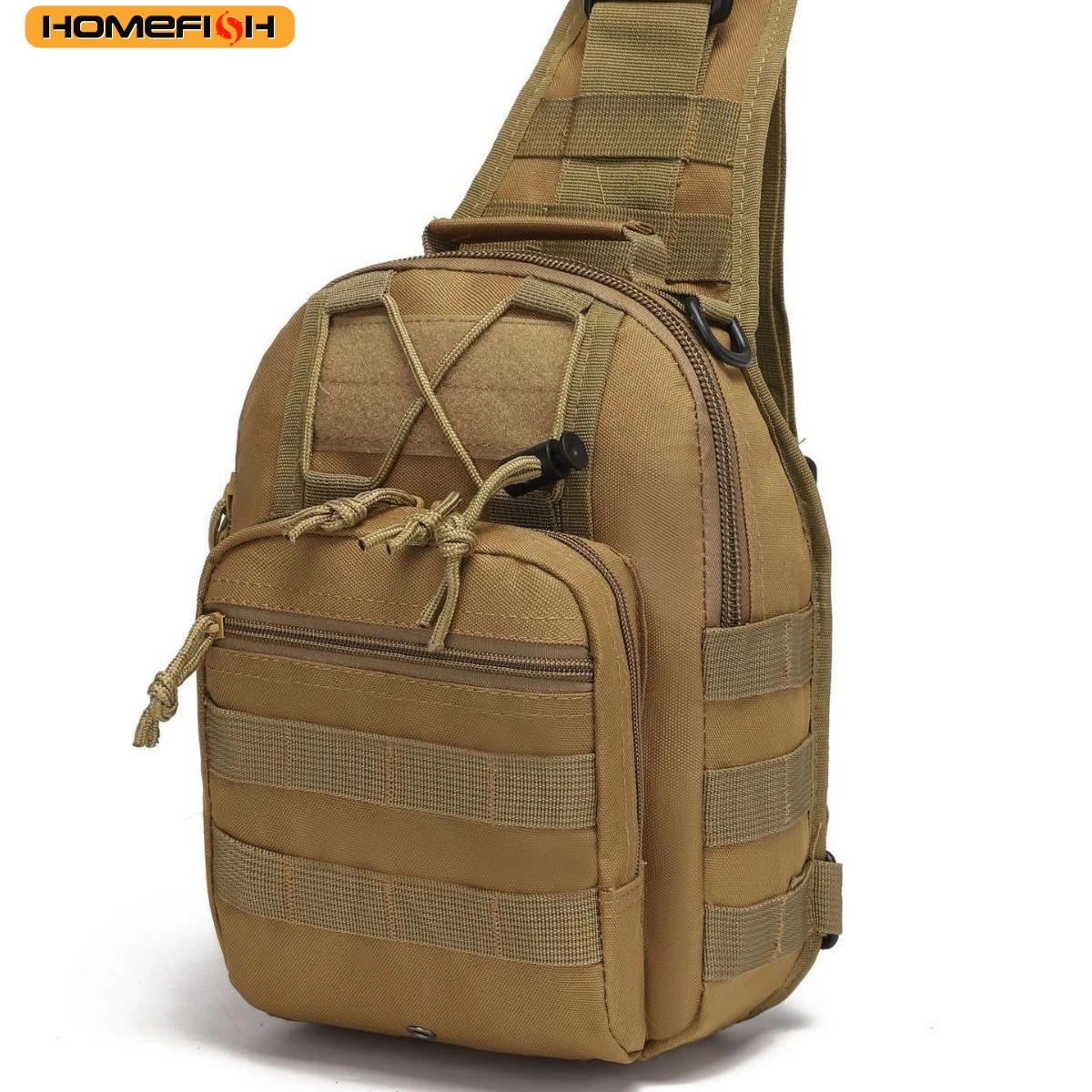 HOMEFISH Bolso Bandolera Táctico para Exteriores, para Hombres y Mujeres, Ideal para Senderismo, Camping y Viajes