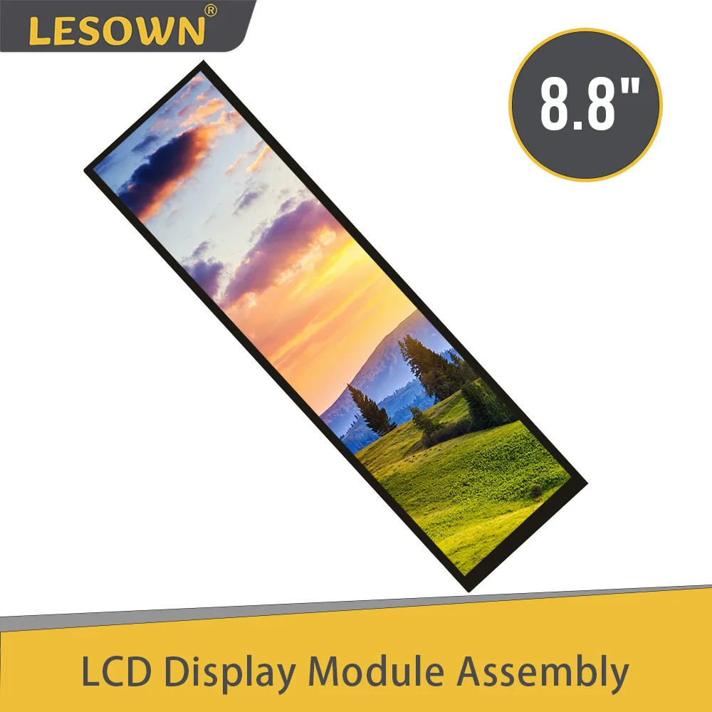 

LESOWN LCD Module Panel 8.8 inch LCD MIPI 480x1920 IPS 600Nits HDMI Long Strip Thin Screen Display for Raspberry Pi Printer