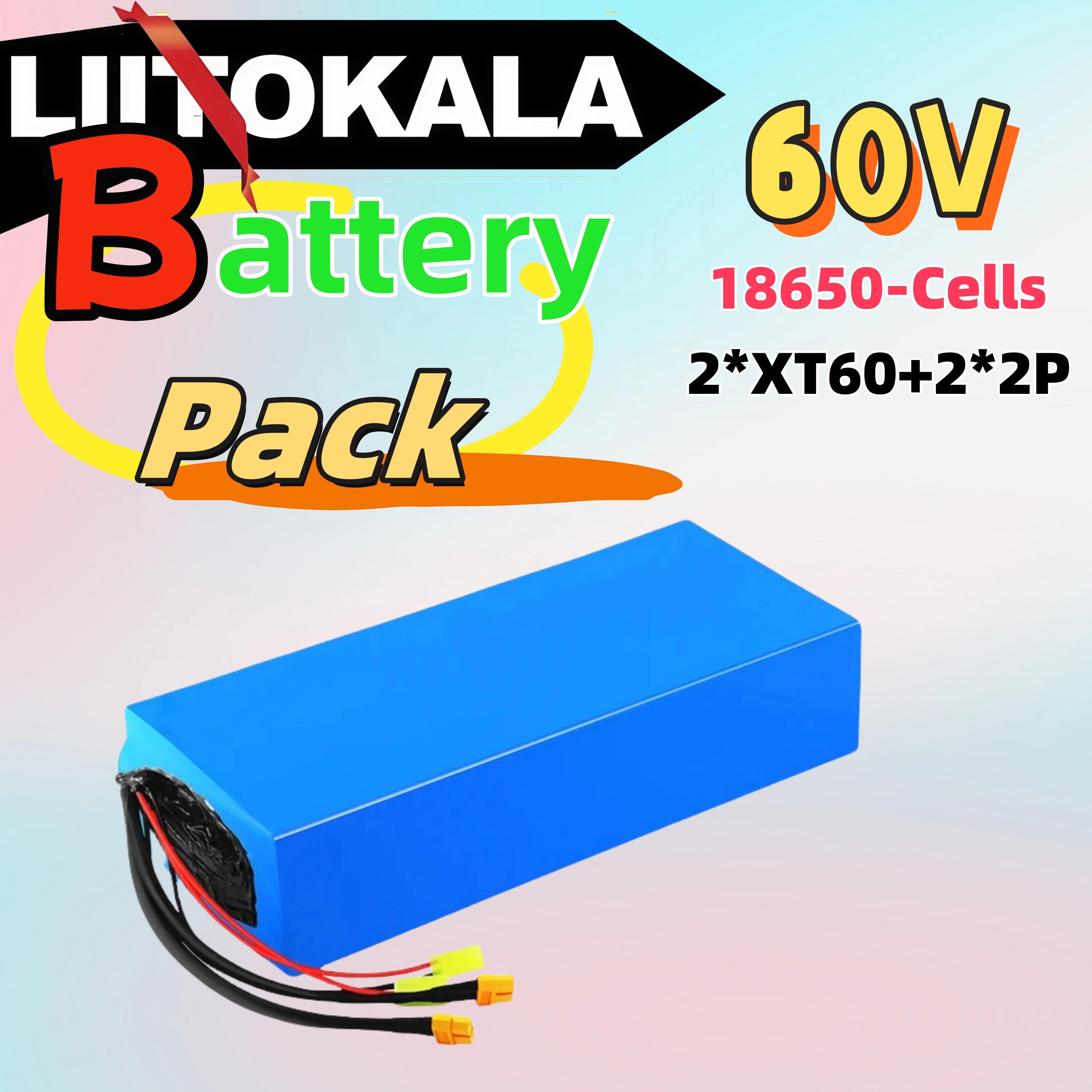 

LiitoKala 60V ebike battery pack 20Ah 30Ah 40Ah 50Ah lithium ion electric bicycle 50A-BMS