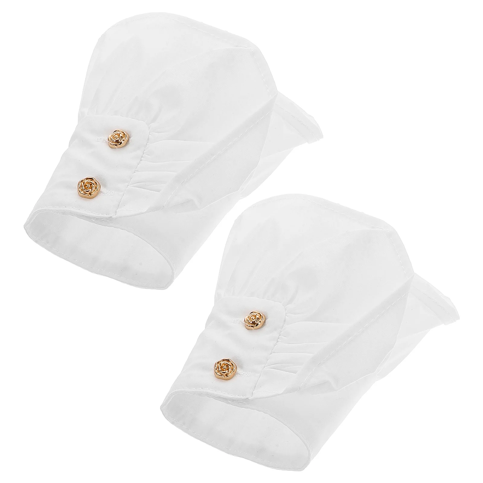 1Pair Lace Detachable Wrist Cuffs Ruffle Sleeve Fake Sleeves Elegant Wedding Dress Accessories Women Cuffs Lace Wrist Cuff Decor