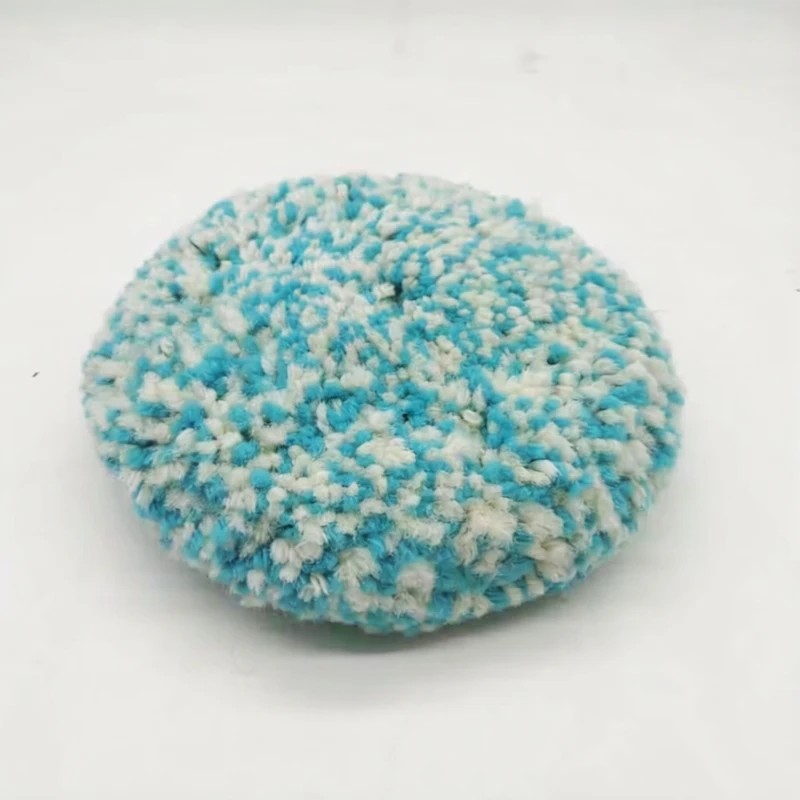 

8inch 200mm Double-sided Four-strands Natural Compand Wool Pad 5/8" Hole