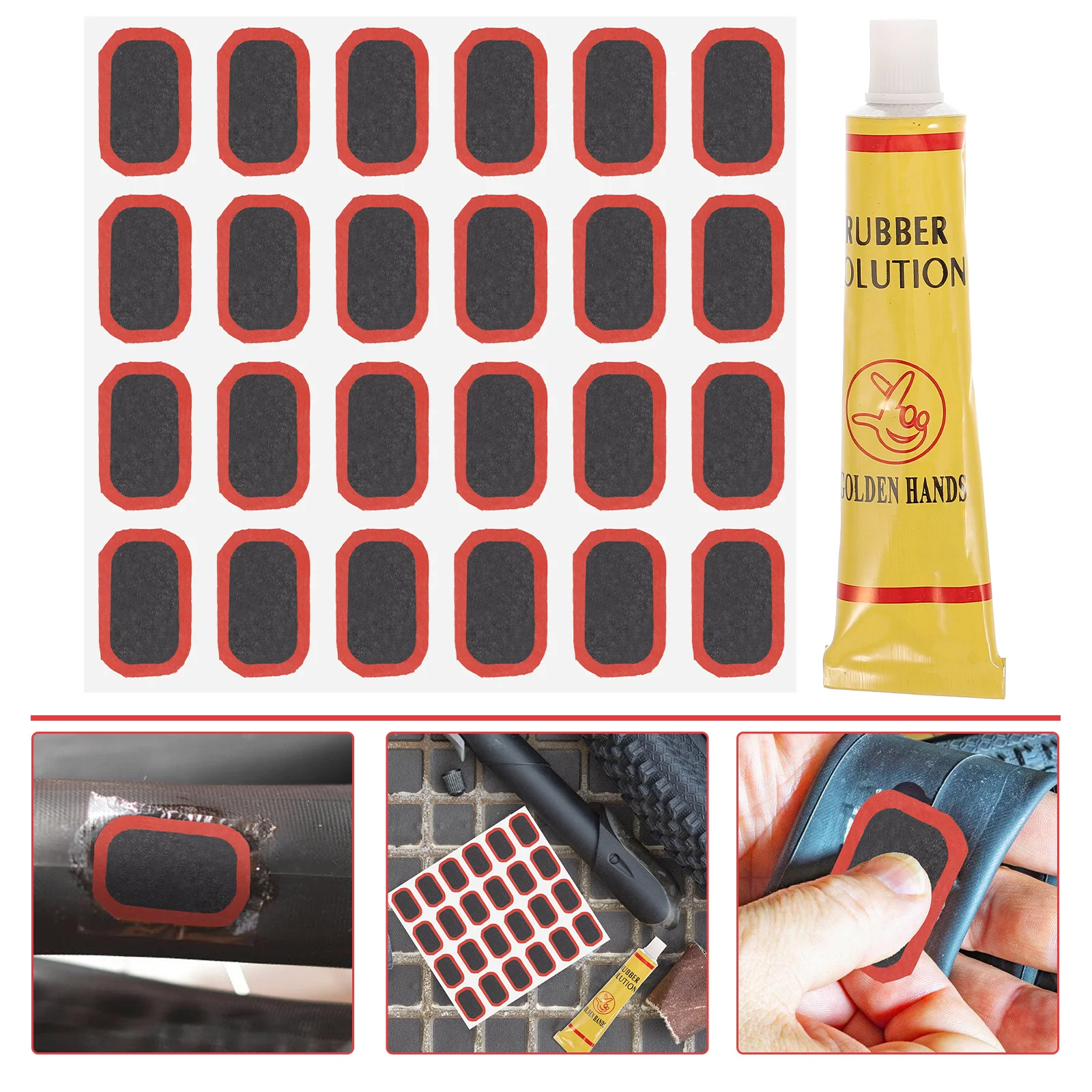 

Bike Mountain Tire Repair Tool Set Patch Tools Tires Chemical Excipients for Bicycles