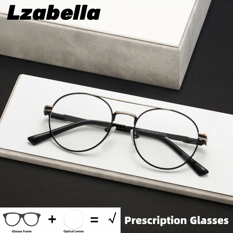 نظارات طبية عصرية خفيفة للغاية بشعاع مزدوج صغير الحجم بدرجة قابلة للتعديل نظارات بصرية مخصصة للرجال والنساء 3003