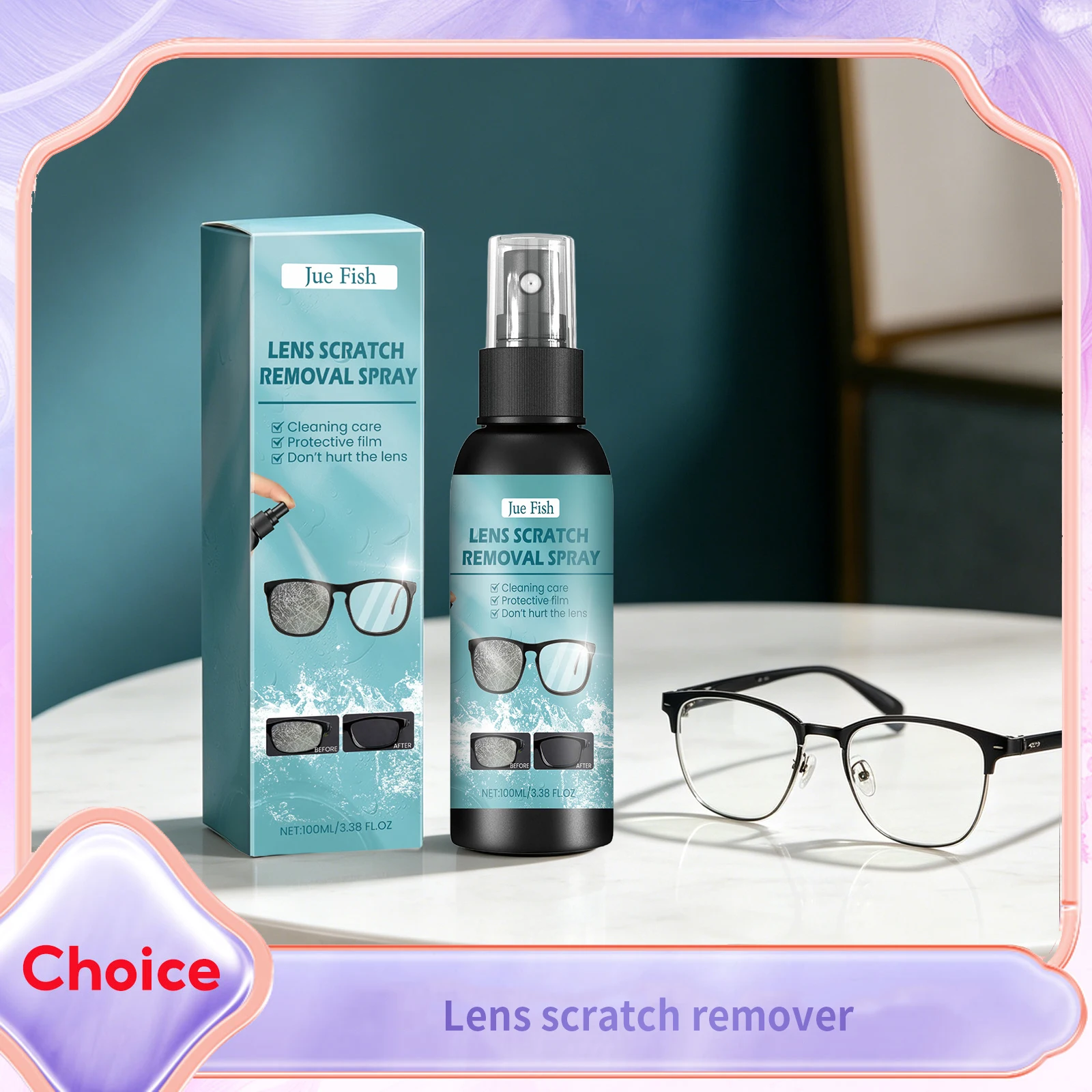 Eye Glass Cleaners Spray Anti-Scratch Cleanse Glasses Watches Screens Enhance Lens Durability Multi-purpose Lens Scratch Remover