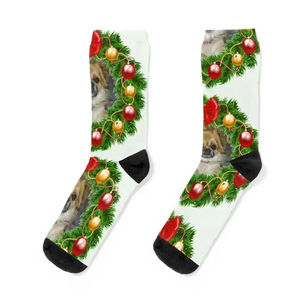 

A Merry Tibbie Xmas Socks snow designer brand fashionable Women Socks Men's
