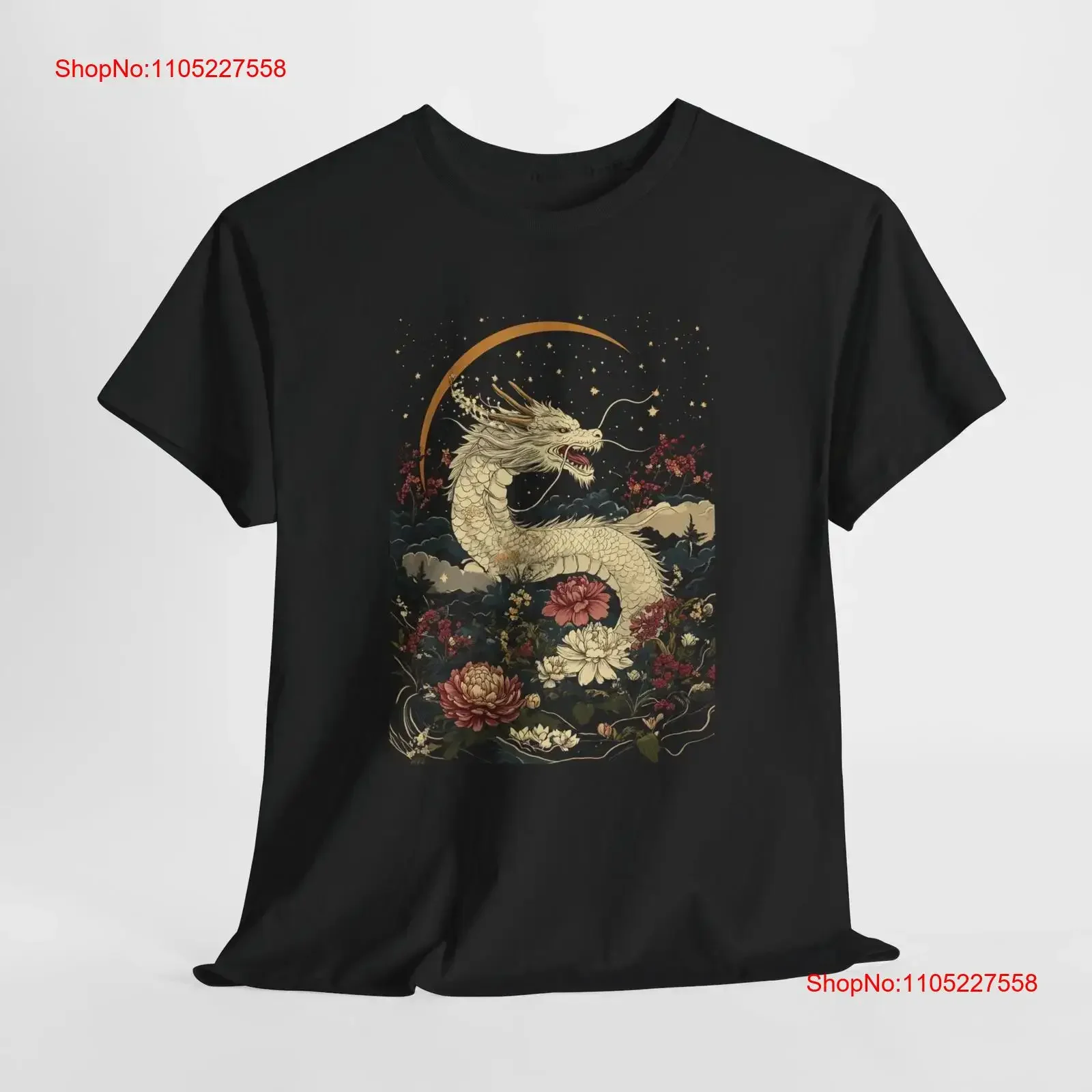 White Dragon Floral T Shirt Traditional Japan Travel Zen BuddhisT vintage Washed streetwear Casual graphic Breathable