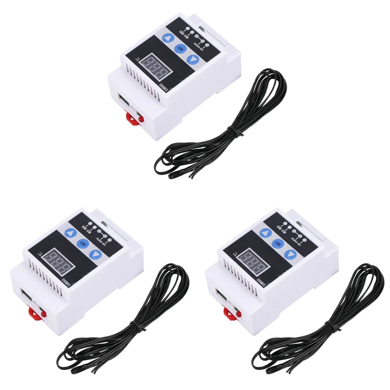 

3X TMC-6000 110-240V Guide Rail Thermoregulator Digital Temperature Controller Refrigeration Heating Temperature Control