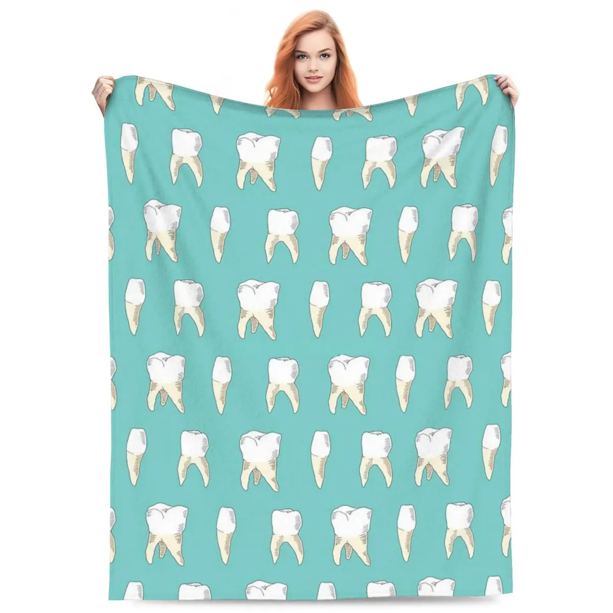 

Одеяла с зубами стоматолога, мягкое теплое фланелевое одеяло, покрывало для кровати, гостиной, пикника, путешествия, домашний диван