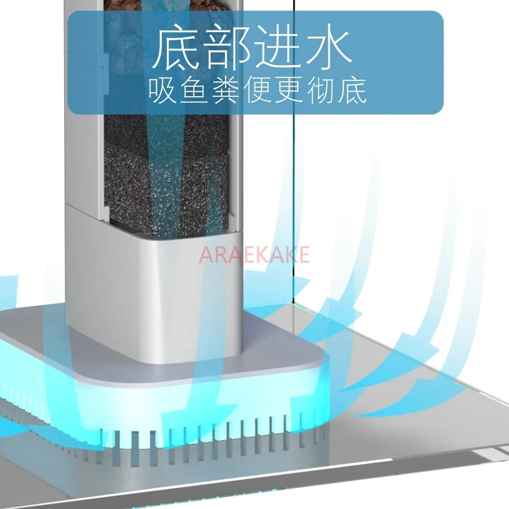 

Экологический фильтр небольшого аквариума оснащен энергосберегающим и съемным, шестью слоями активированной очистки воды.