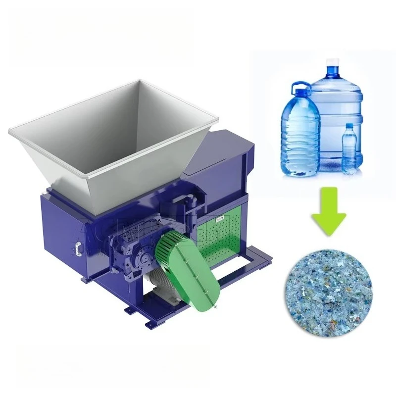High Efficiency Plastic Lumps Shredding Machine Single Shaft Shredder Water Bottle Shredder Machine