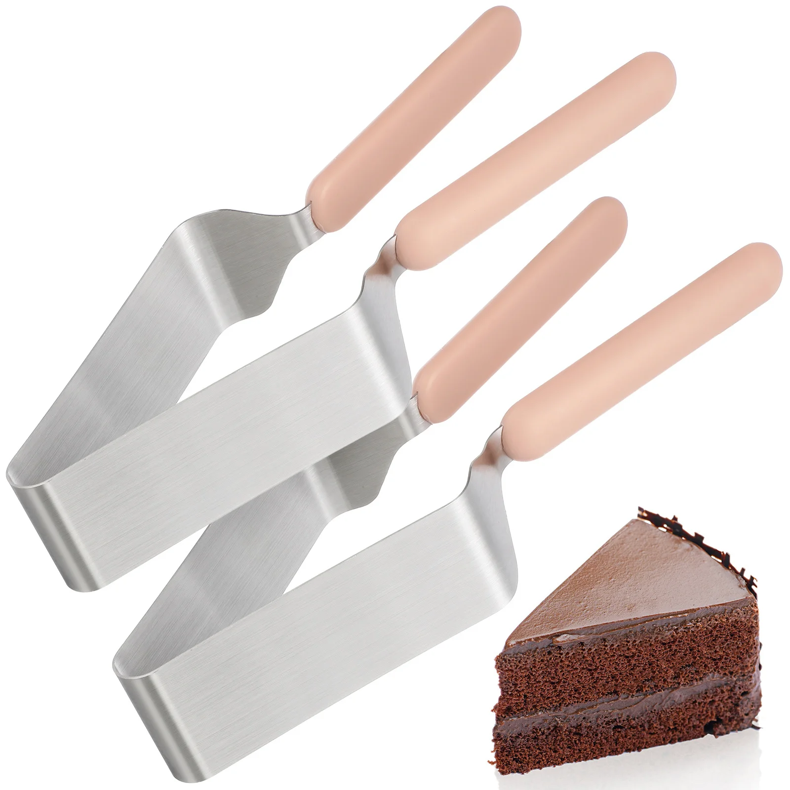 

2pcs Cake Slicer For Even Slices Durable Metal Cake Cutter Divider Baking Tool Kitchen Accessory Cheese Pie Butter Slice Tool