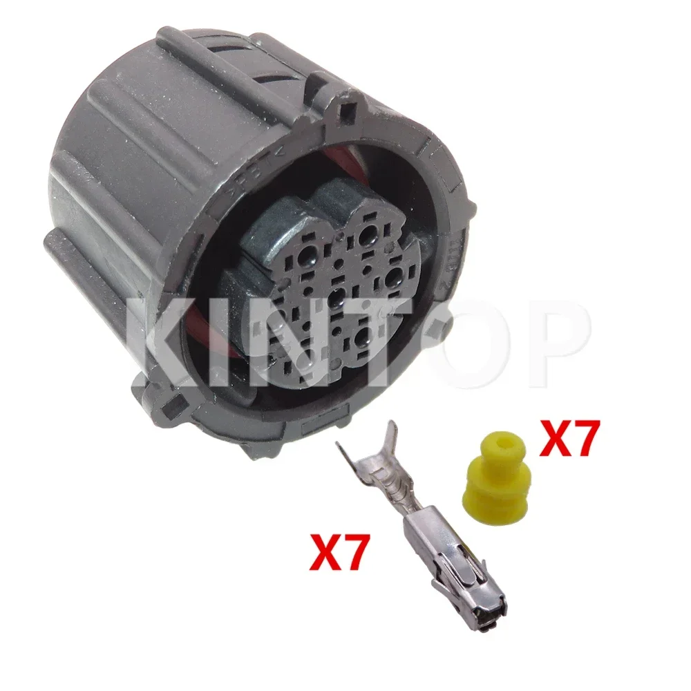 1 Set 7 Pins AC Assembly Automobile Pressure Sensor Waterproof Socket with Wires Auto Oil Exploration Railway Round Connector