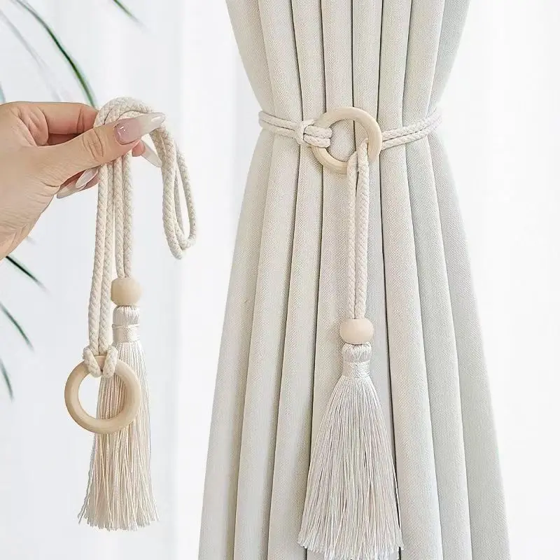 

New Modern Minimalist Curtain Tiebacks Universal Size Creative Drill-free Tassel Drapery Holders for Home Decor