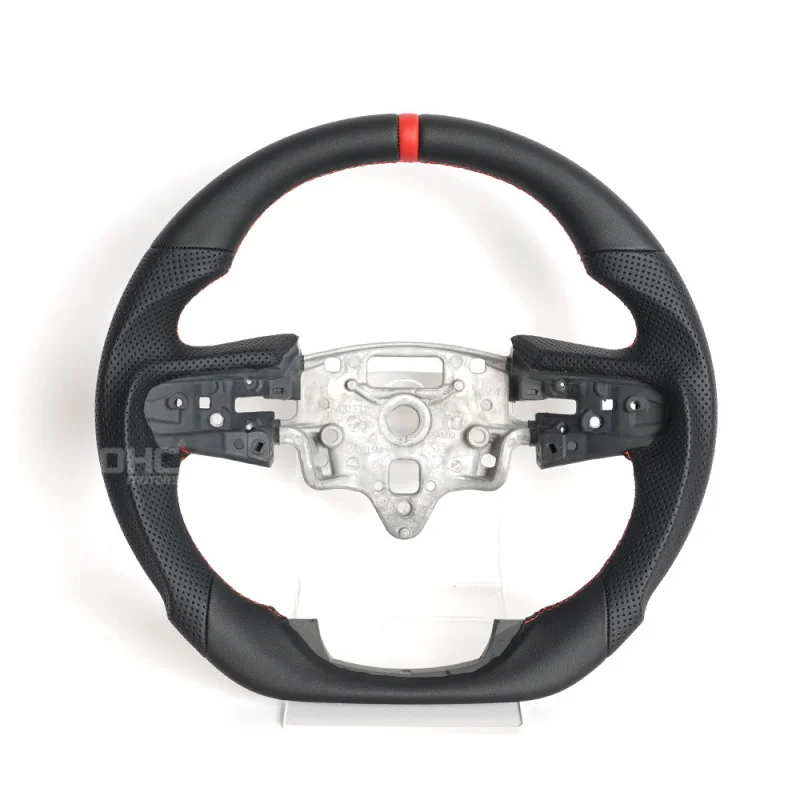 For Sierra Direct shipment from Meicang: full-leather steering wheel with red, sports model with paddle shifter holes