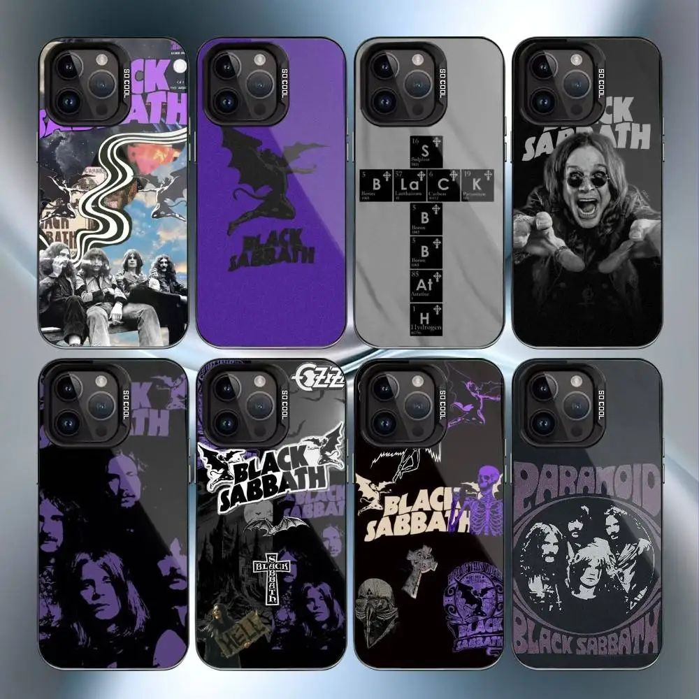 

B-Black S-Sabbath Heavy Metal Band Phone Case For iPhone17,16,15,14,13,12,11 Plus,Pro Max Black Candy Matte Shockproof Cover