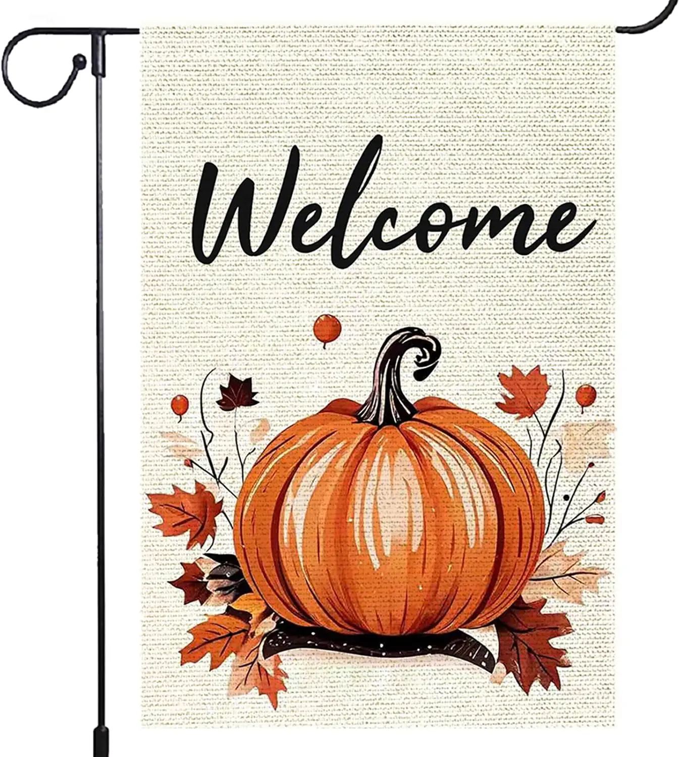 Fall Garden Flag Outdoor 12x18 double sided Courtyard Bag Garden Thanksgiving Pumpkin, Deciduous Harvest flag Welcome Holiday fl