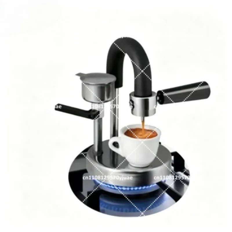 Espresso Maker Stainless Steel Manual Coffee Pot for Home Office Outdoor Travel