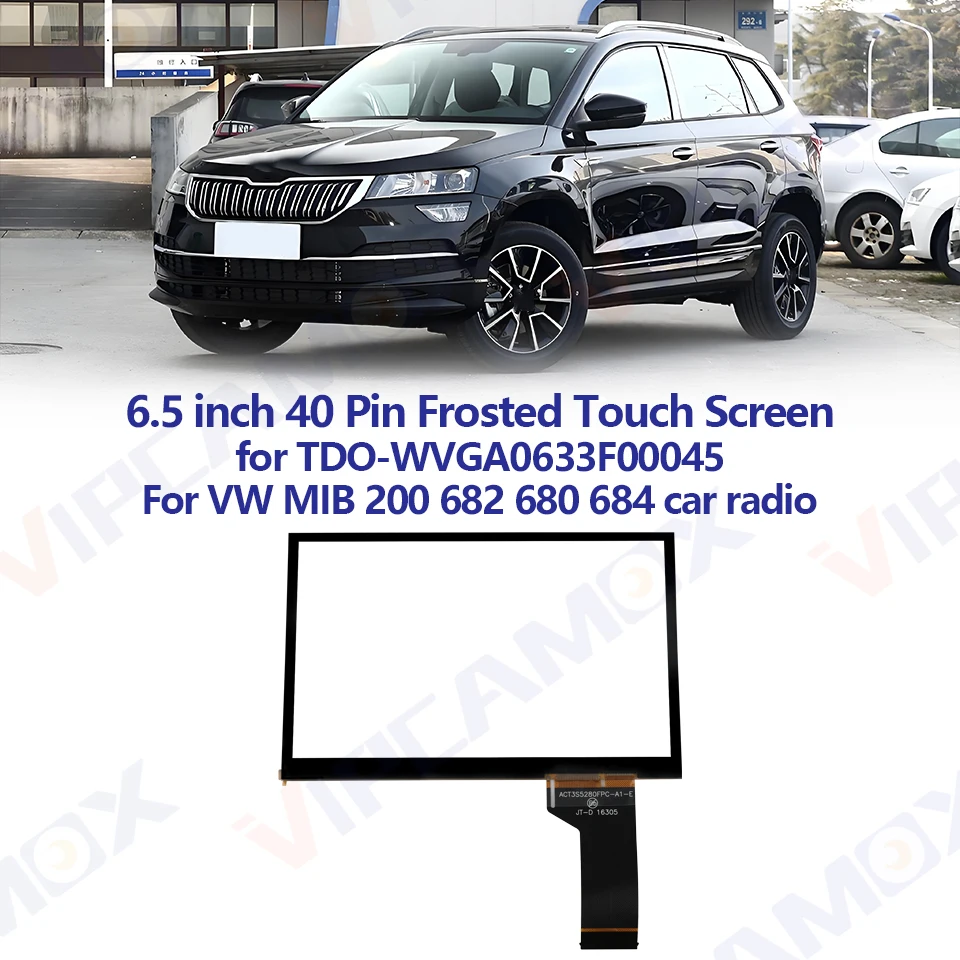 

Frosted 6.5 inch Glass Touch Screen Digiziter for VW STD2 PQ 682C/D/E/F/G 200B/H/M/D Navigation Player LCD Radio Screen Parts