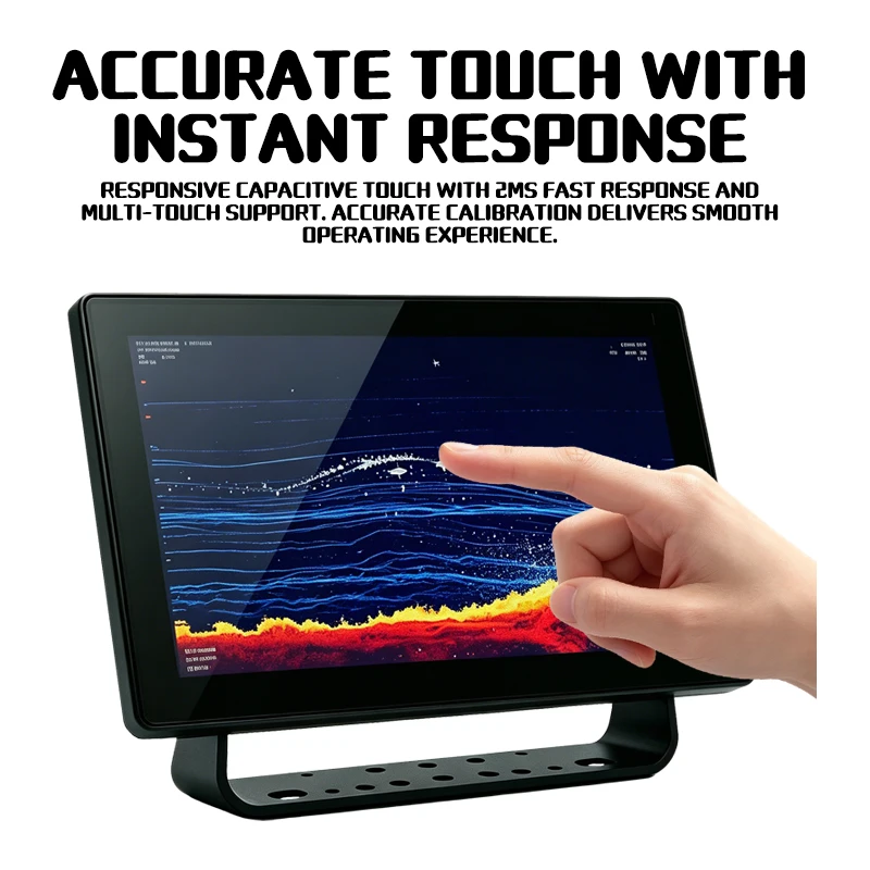 Customizable Appearance Marine Secondary Touch Screen For Garmin Fish , Adjustable Brightness 1000 To 2000 Nits HD Display