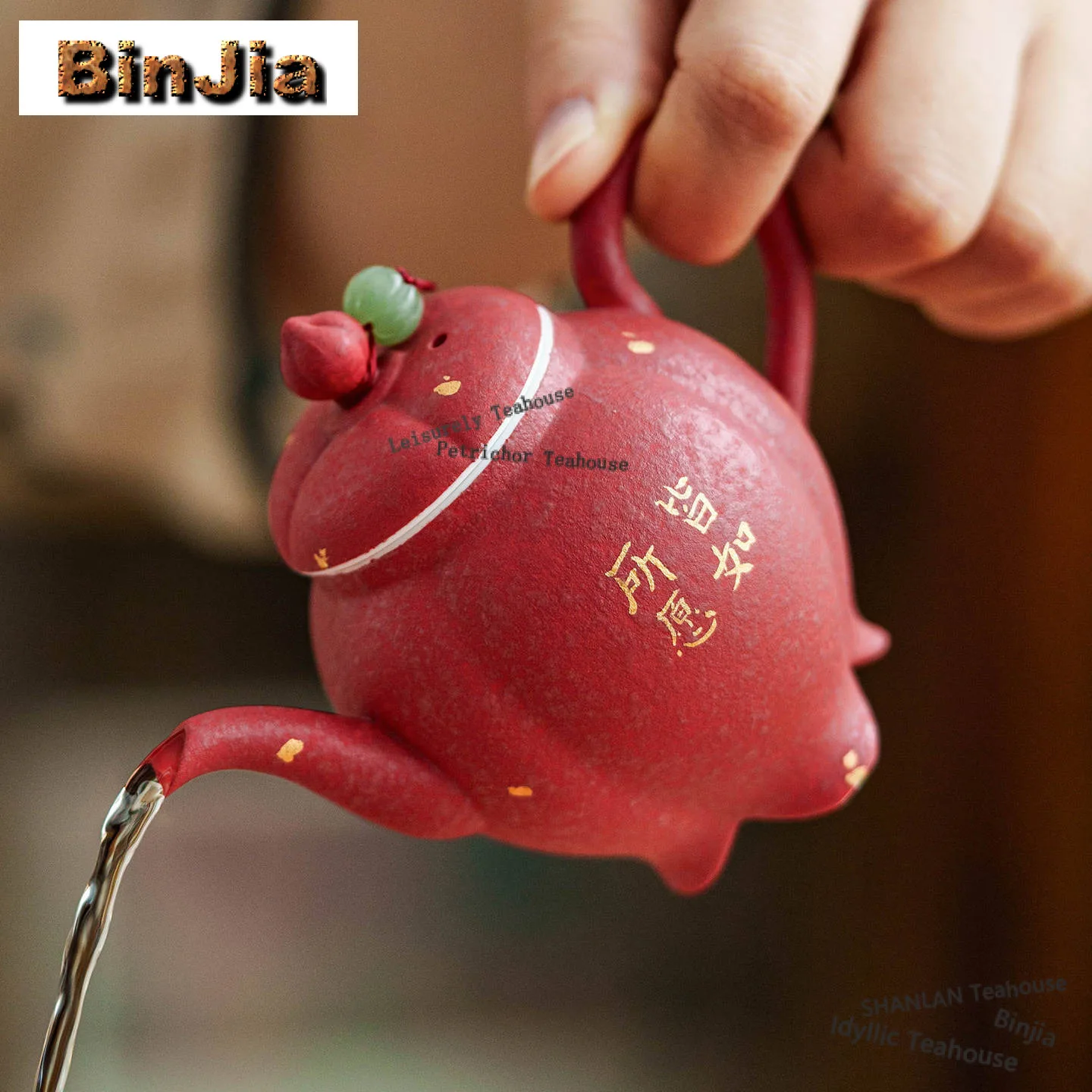 115ml Sprinkle Gold All Wishes Come True Teapot Zen Tea Infuser Pot Tea Maker Kettle With Filter Chinese Tea Set Decoration Gift