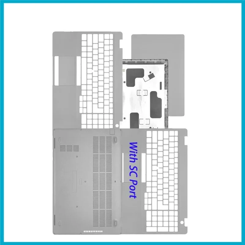 NOVO Conjunto de Tela LCD, Tampa Traseira, Moldura Frontal e Palmrest Superior e Inferior para Dell Latitude E5510 5510 Precision 3551, e Dobradiças da Base Inferior