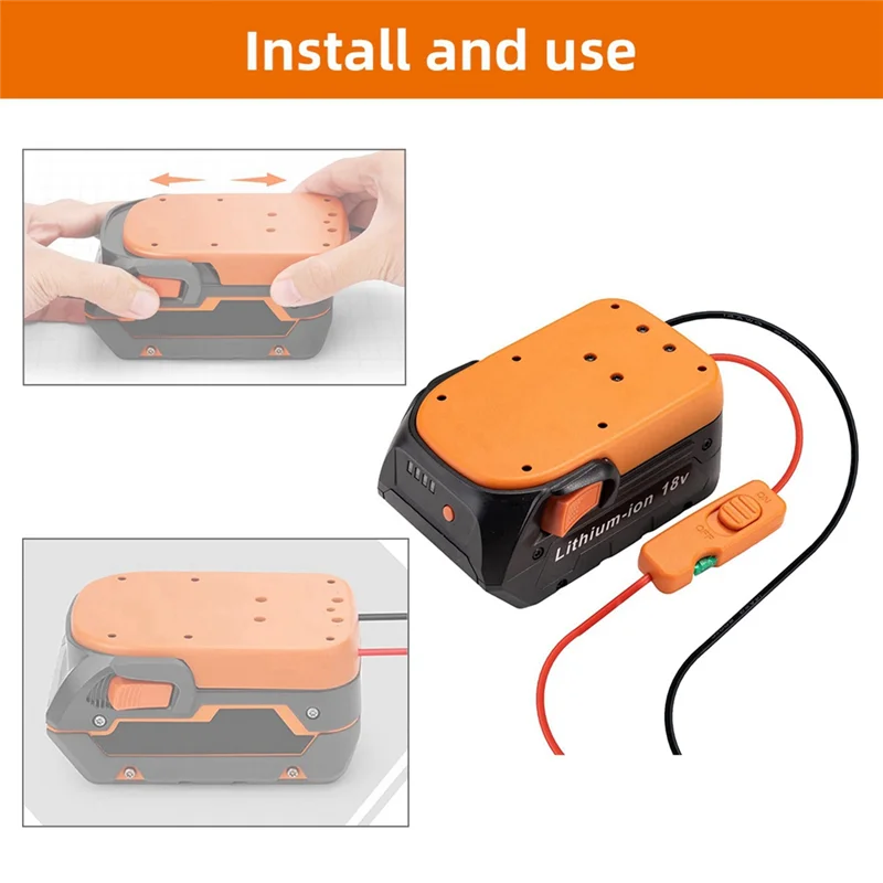 

Адаптер батареи ABEZ для Ridgid, батарея AEG 18 В с переключателями, предохранителями и клеммами проводов, комплект преобразователя батареи электроинструмента