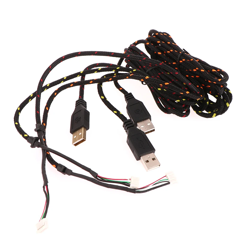 ✈Nylon USB Mouse Cable Line Replacement Wire Orange, White For Steelseries KANA Special Mouse Lines Best Replacement