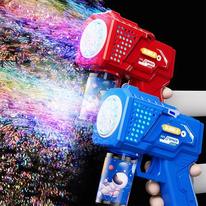 เด็กมือถืออัตโนมัติมีรูพรุน Space Bubble Gun ความบันเทิงกลางแจ้งของเล่น
