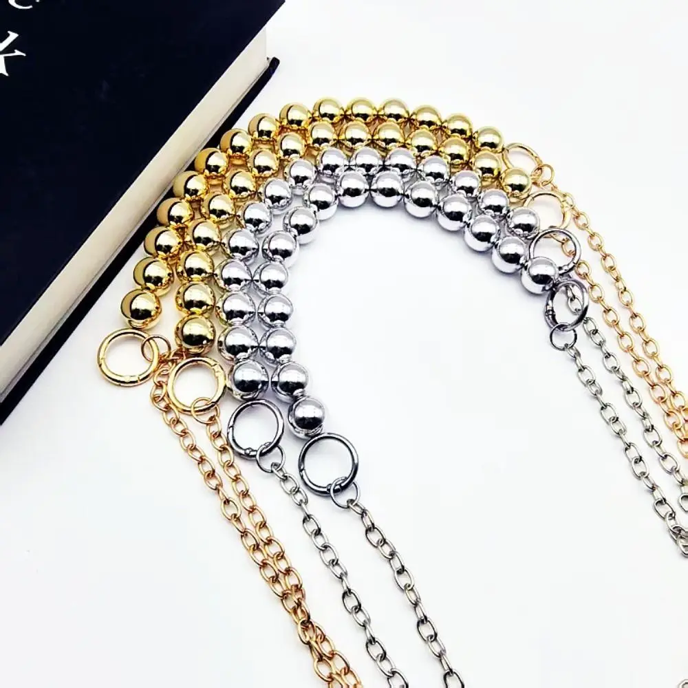 Electroplated Handbag Chain Strap Versatile Detachable Crossbody Shoulder Strap Handmade Elegant Bead Handbag Chain DIY Craft
