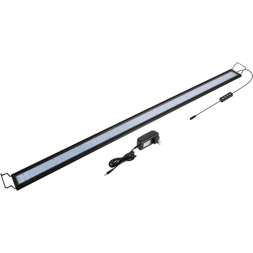 

hygger 32W Full Spectrum Aquarium Light with Aluminum Alloy Shell Extendable Brackets, White Blue Red LEDs, External Controller,