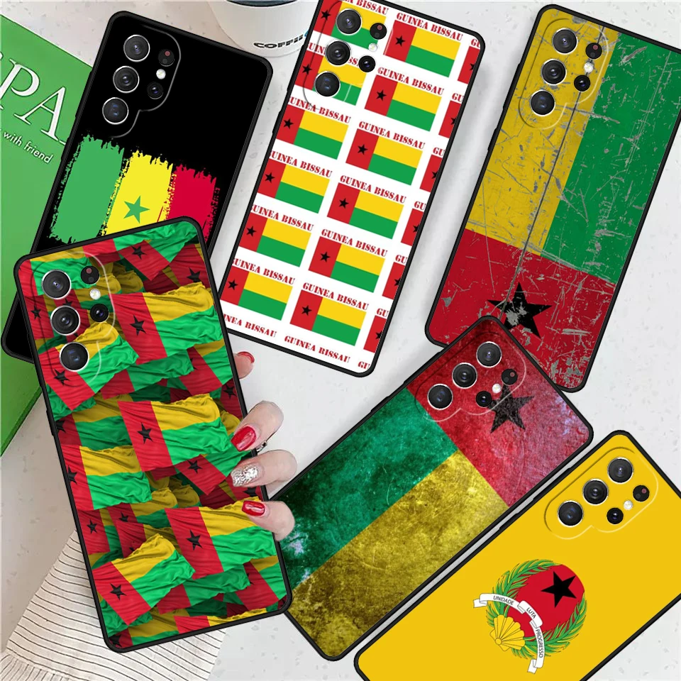 Guinea Bissau Flag For Samsung Galaxy S24 Ultra S21 S22 S8 S9 S10E Note 10 20 Plus FE S23 Phone case Cover Coque