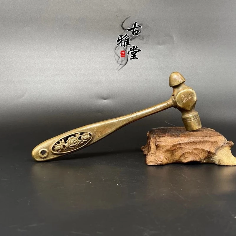 Antique vintage , shoemaker's small , pure mallet, old-fashioned Republic of China copper hammer,