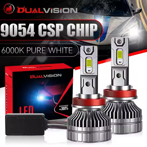 2PCS H11 LED Headlights Canbus K5C H7 H3 H4 H8 H1 H9 HB3 9005 9006 HB4 9012 HIR2 Copper Tube Car Light 30PCS CSP Fog Lamps 6000K