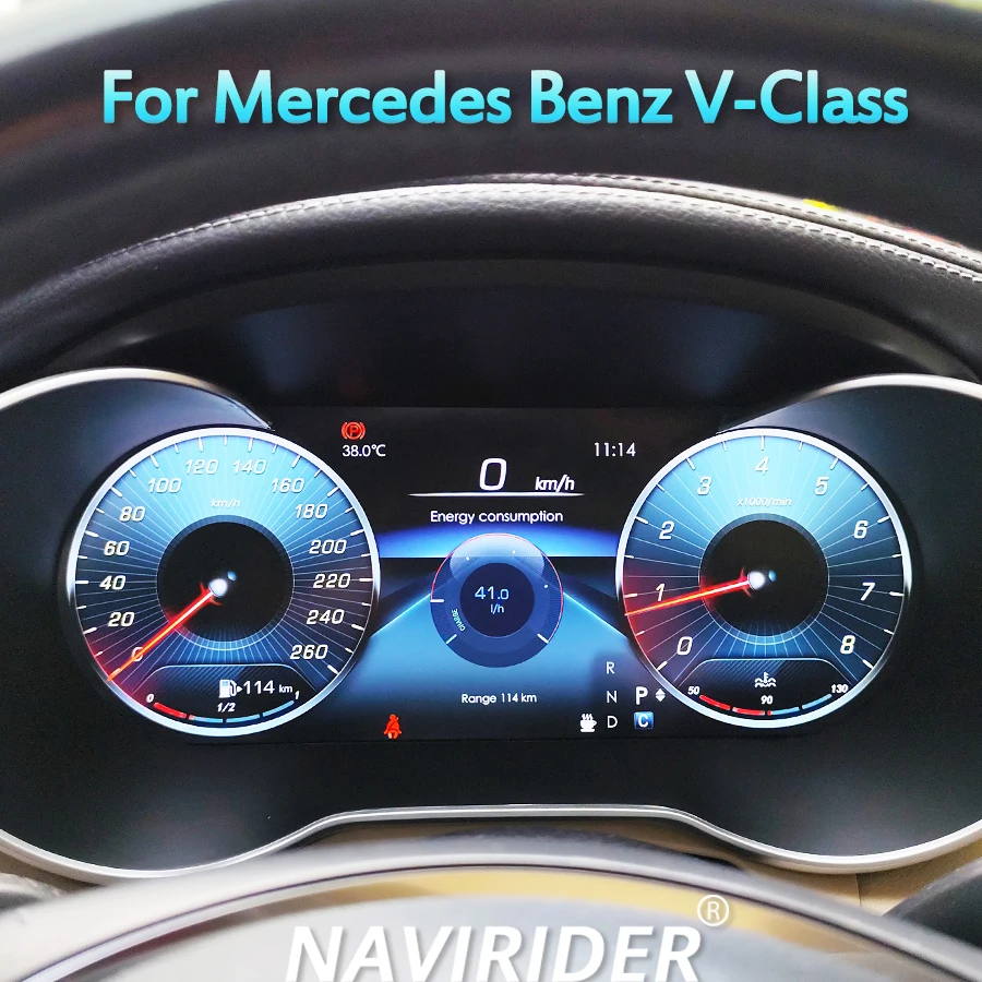 12.3 Inch LCD Dashboard Screen Smart Cluster Upgrade Kit for Mercedes Benz V-Class V260 V250 W447 Speedometer Instrument Cluster