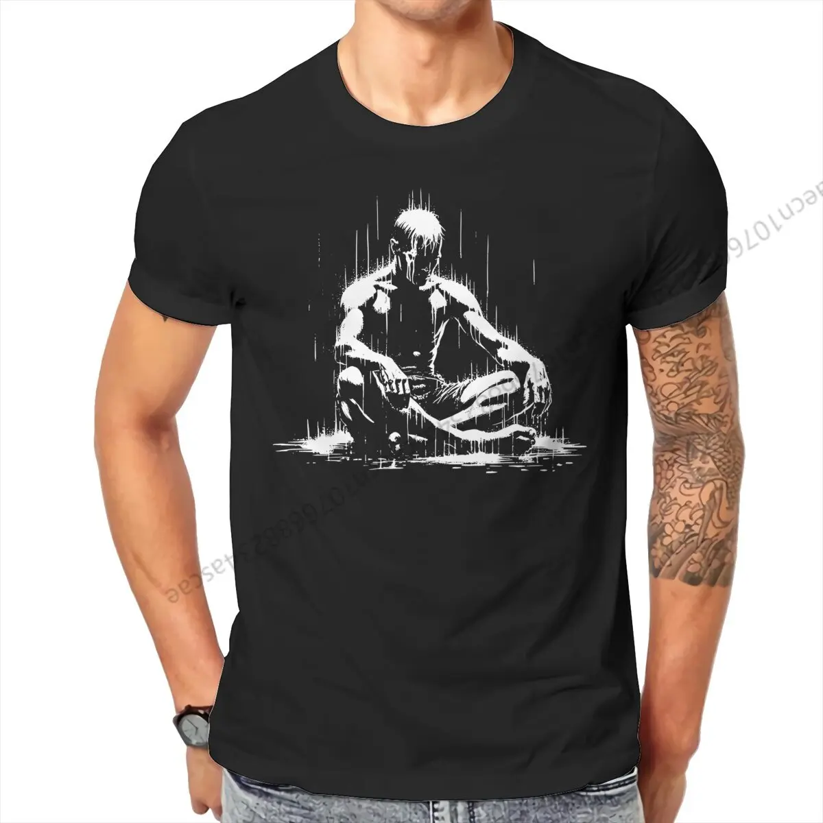 Blade Runner Tears In Rain Bold Version Tshirt Homme Men's Tees Cotton T Shirt For Men