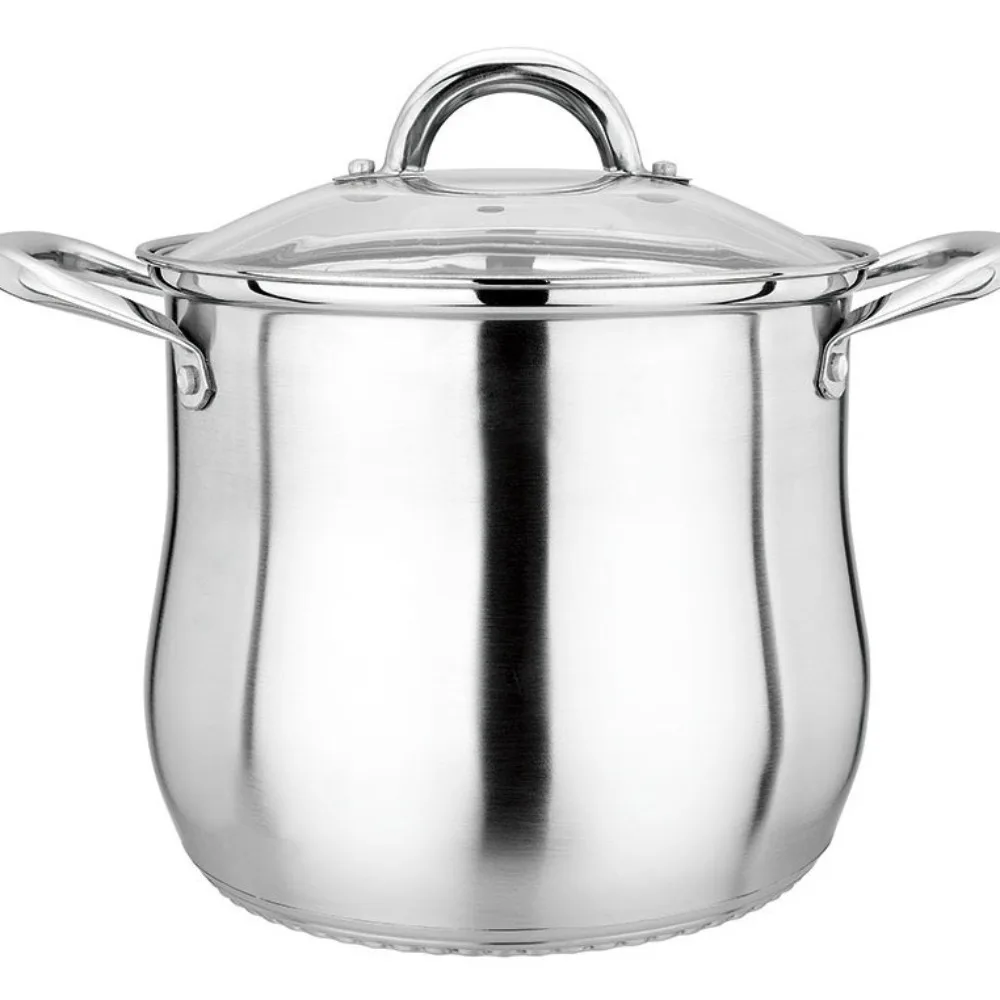 Thickened Stainless Steel Binaural Soup Pot with Steamer Commercial Household Gas Stove Induction Cooker Large Capacity Pot