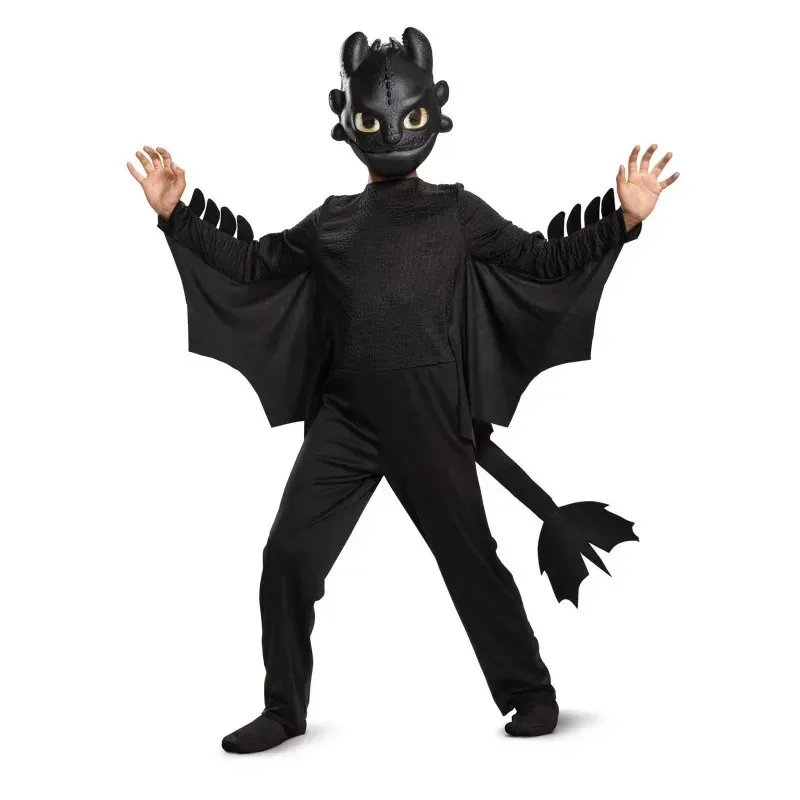 72th Kids Animal Carnival How to Make Your Dragon Toothless Cosplay Clothing Mask Kigurumi Anime Jumpsuit Birthday